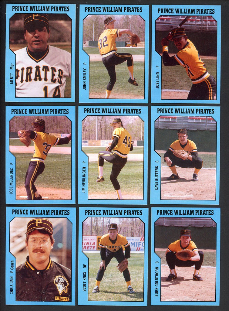 1985 TCMA Prince William Pirates Complete Set John Smiley 543644