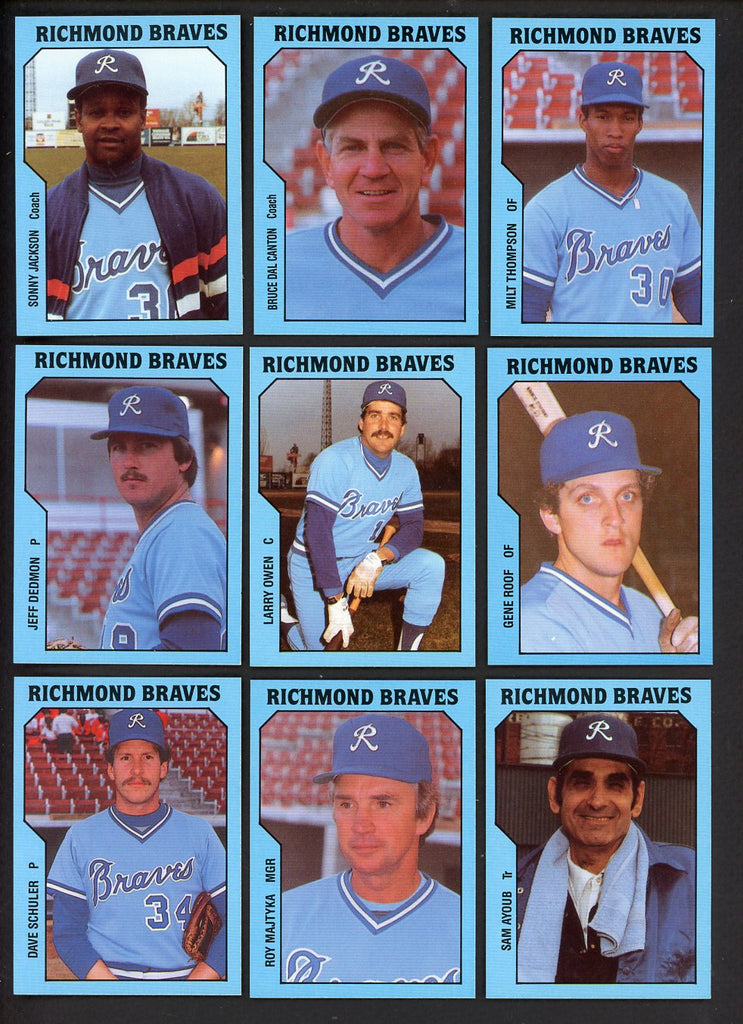 1985 TCMA Richmond Braves Complete Set Milt Thompson 543645