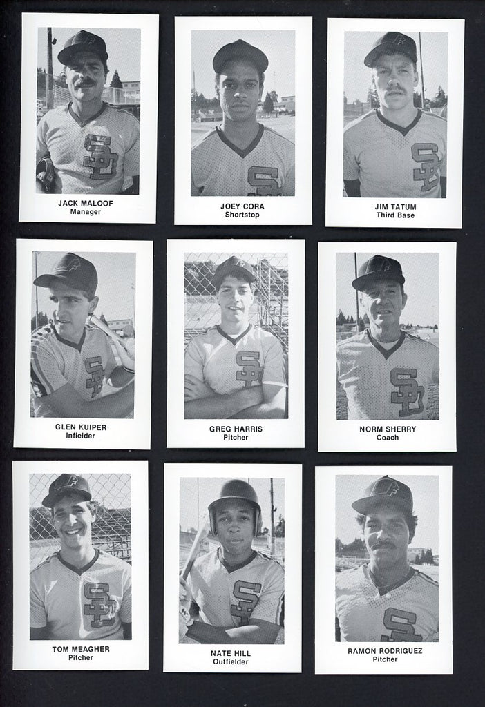 1985 Cramer Spokane Indians Complete Set Joey Cora 543647
