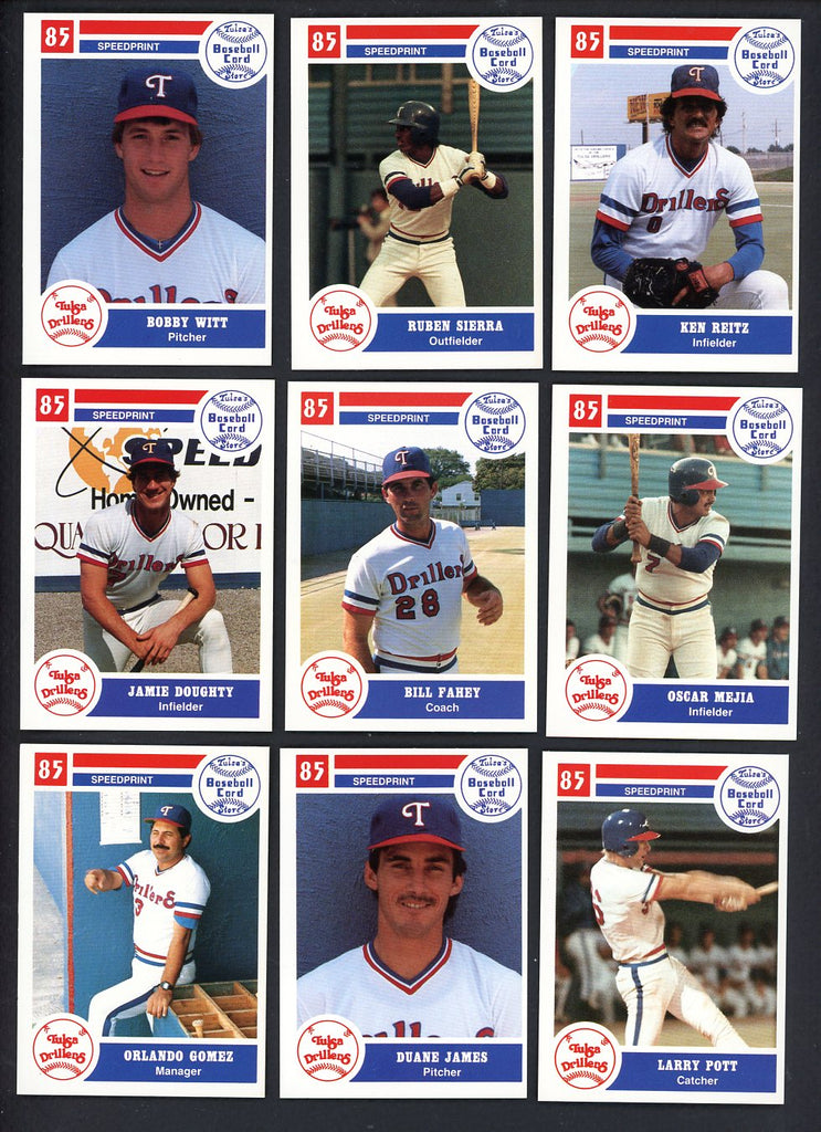1985 Team Issue Tulsa Drillers Complete Set Bobby Witt 543653