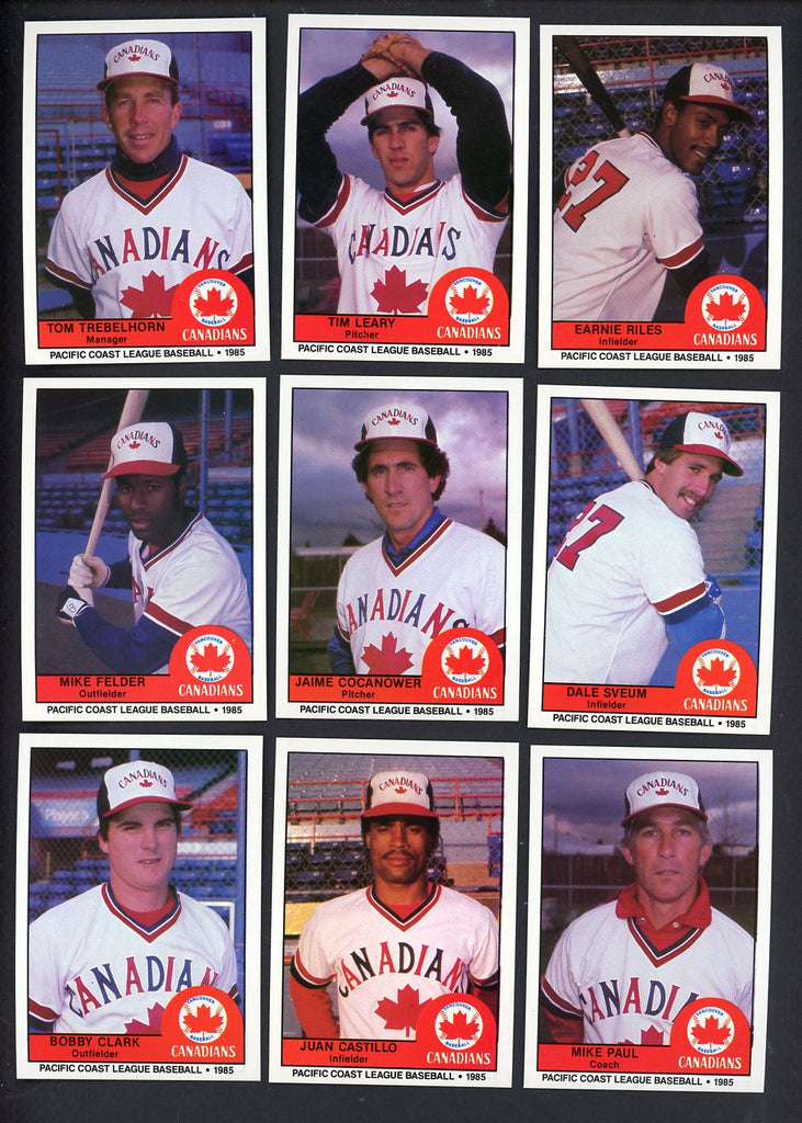 1985 Cramer Vancouver Canadians Complete Set Tim Leary 543654