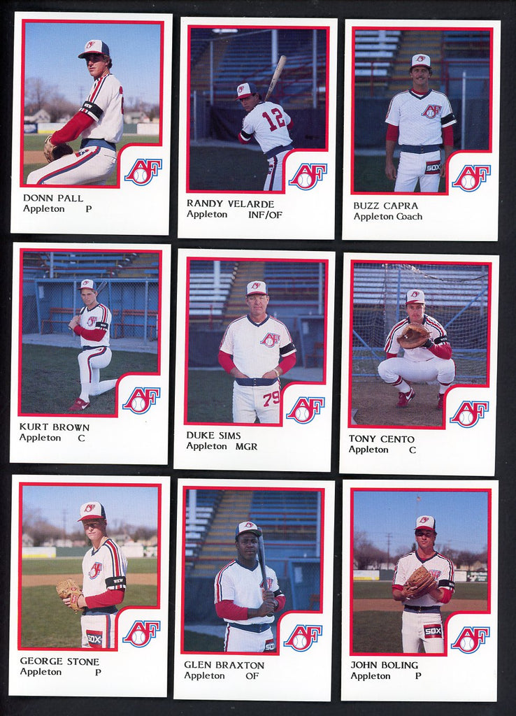1986 Pro Card Appleton Foxes Complete Set Randy Velarde 543659