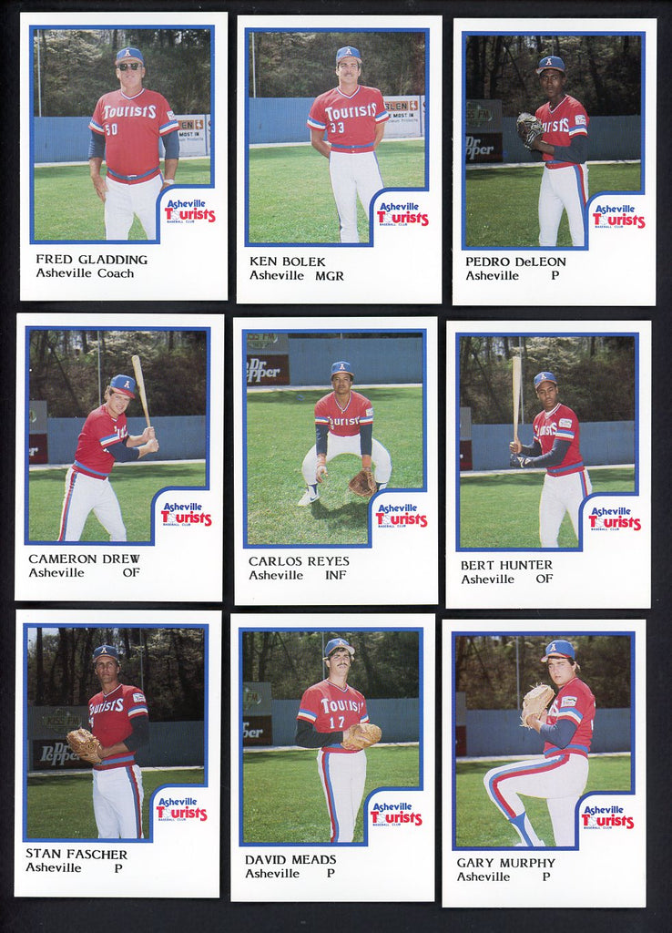 1986 Pro Card Asheville Tourists Complete Set Fred Gladding 543661