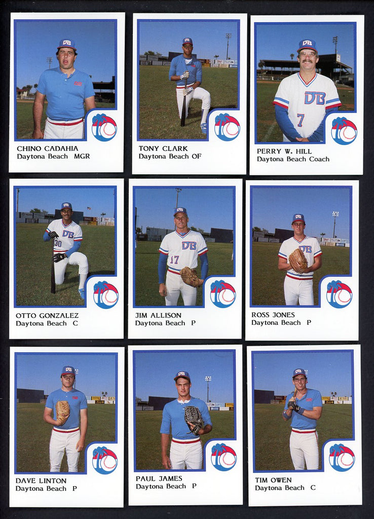 1986 Pro Card Daytona Beach Islanders Complete Set Tony Clark 543676