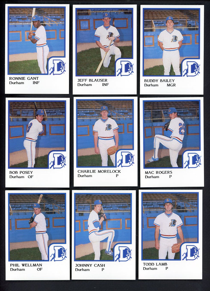1986 Pro Card Durham Bulls Complete Set Ron Gant 543677