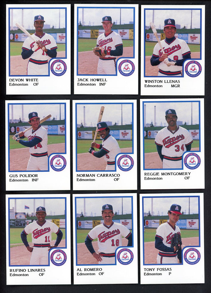 1986 Pro Card Edmonton Trappers Complete Set Devon White 543678