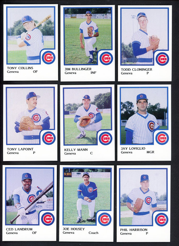 1986 Pro Card Geneva Cubs Complete Set Kelly Mann 543686
