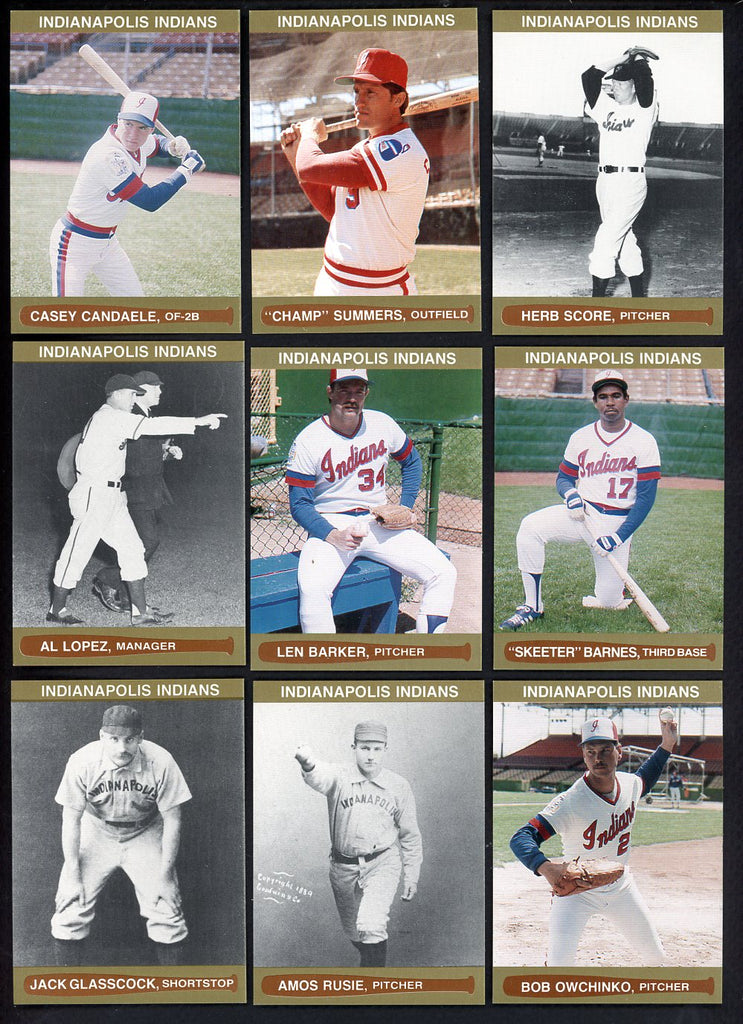 1986 Team Issue Indianapolis Indians Complete Set Len Barker 543690