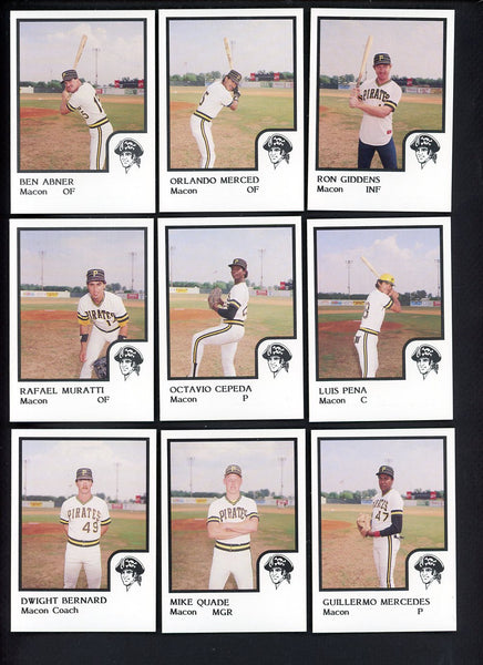 1986 Pro Card Macon Pirates Complete Set Orlando Merced 543700