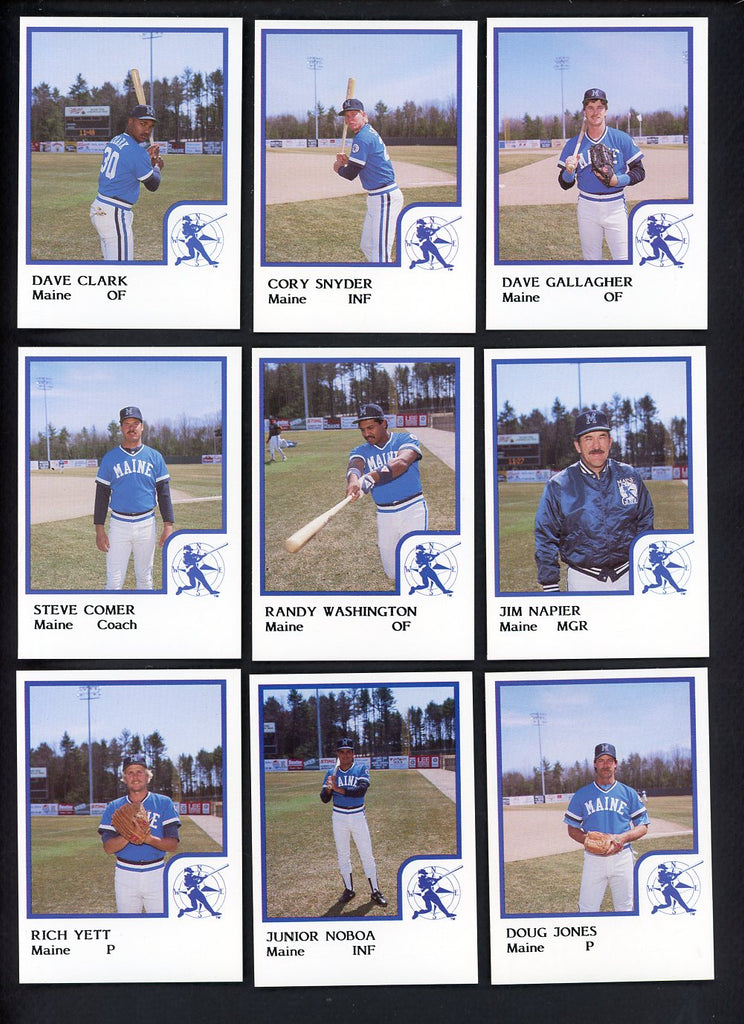 1986 Pro Card Maine Guides Complete Set Cory Snyder 543702