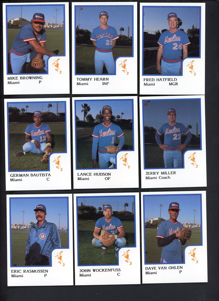 1986 Pro Card Miami Marlins Complete Set Fred Hatfield 543704