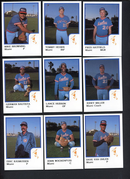 1986 Pro Card Miami Marlins Complete Set Fred Hatfield 543704