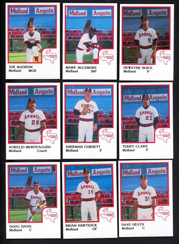 1986 Pro Card Midland Angels Complete Set Mark McLemore 543705