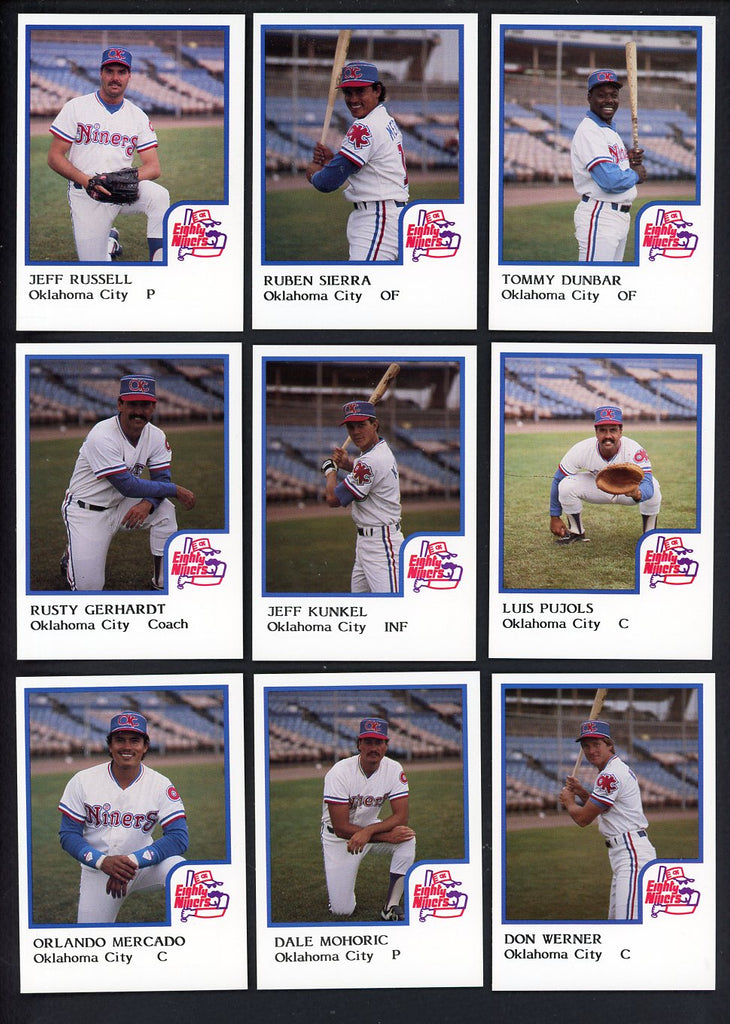 1986 Pro Card Oklahoma City 89ers Complete Set Ruben Sierra 543710