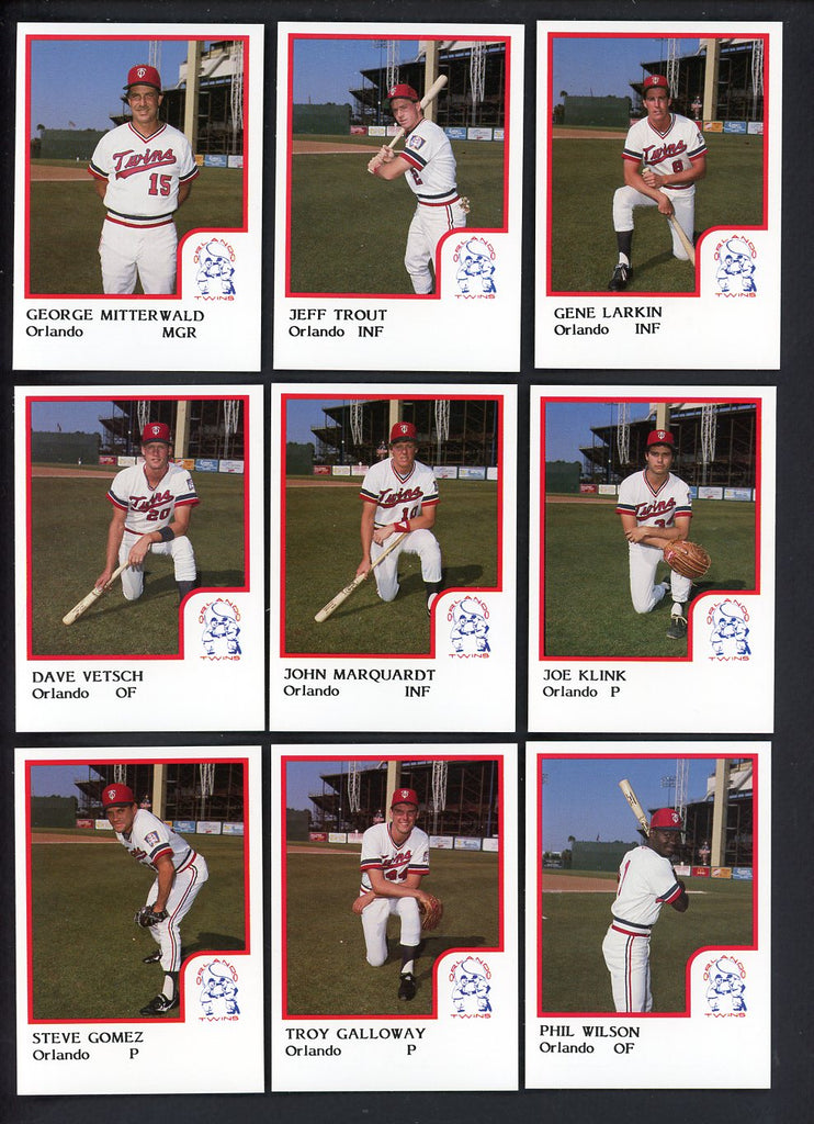 1986 Pro Card Orlando Twins Complete Set Jeff Trout 543713