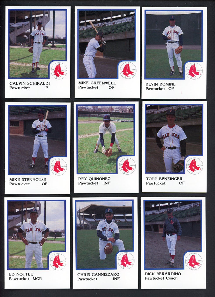 1986 Pro Card Pawtucket Red Sox Complete Set Mike Greenwell 543716