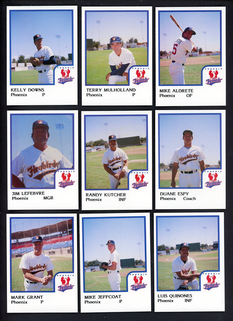 1986 Pro Card Phoenix Firebirds Complete Set Terry Mulholland 543719