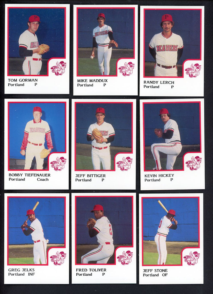 1986 Pro Card Portland Beavers Complete Set Mike Maddux 543721