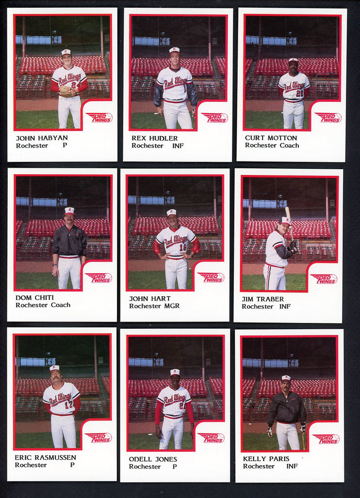 1986 Pro Card Rochester Red Wings Complete Set Rex Hudler 543726