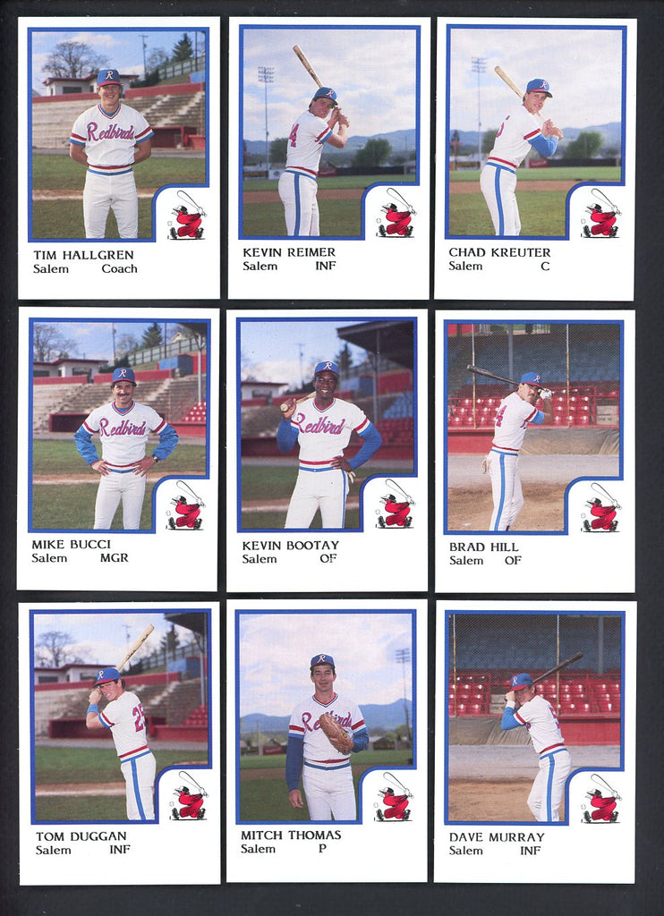 1986 Pro Card Salem Red Birds Complete Set Chad Kreuter 543728