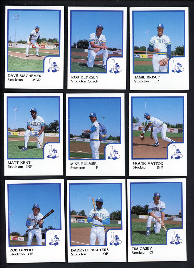 1986 Pro Card Stockton Ports Complete Set Rob Derksen 543733