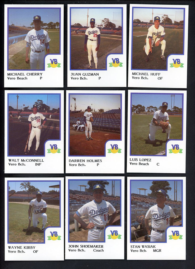 1986 Pro Card Vero Beach Dodgers Complete Set Juan Guzman 543745