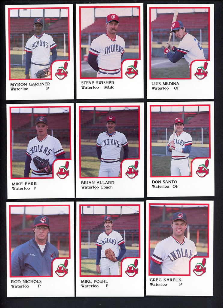 1986 Pro Card Waterloo Indians Complete Set Steve Swisher 543747