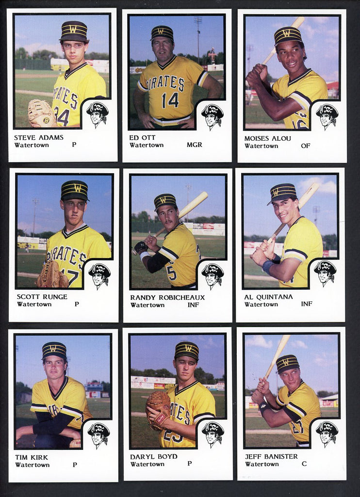 1986 Pro Card Watertown Pirates Complete Set Moises Alou 543748