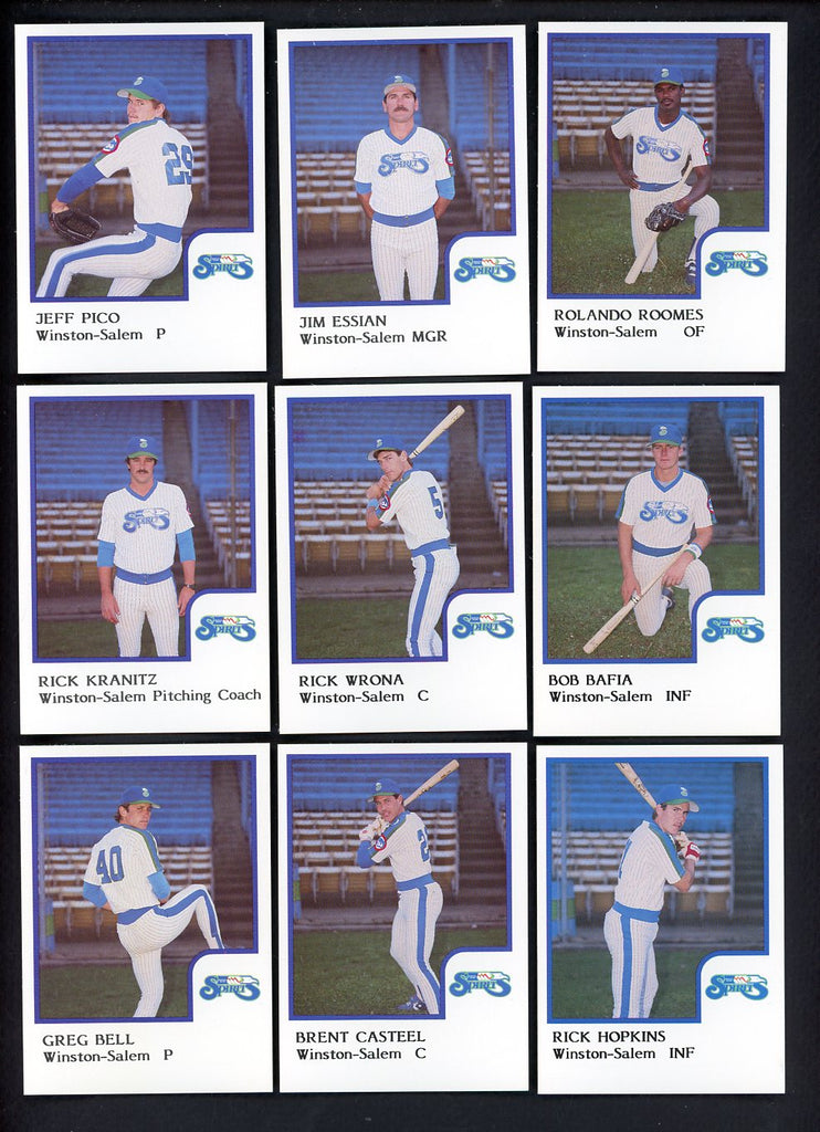 1986 Pro Card Winston Salem Spirits Complete Set Jim Essian 543750