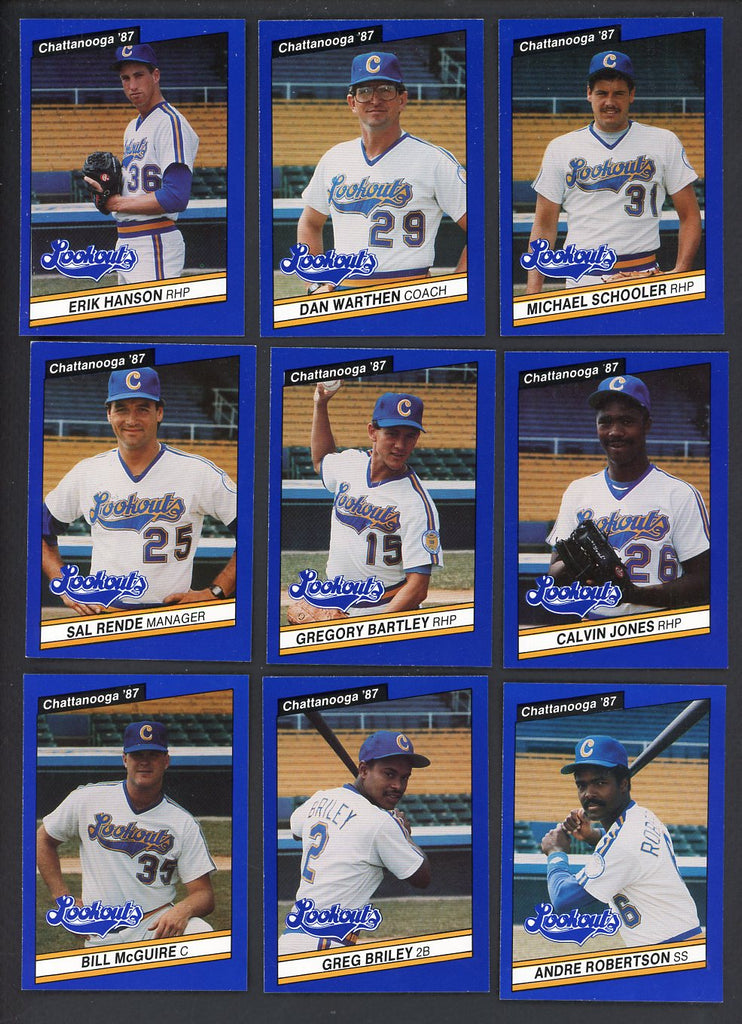 1987 Best Chattanooga Lookouts Complete Set Dan Warthen 543753