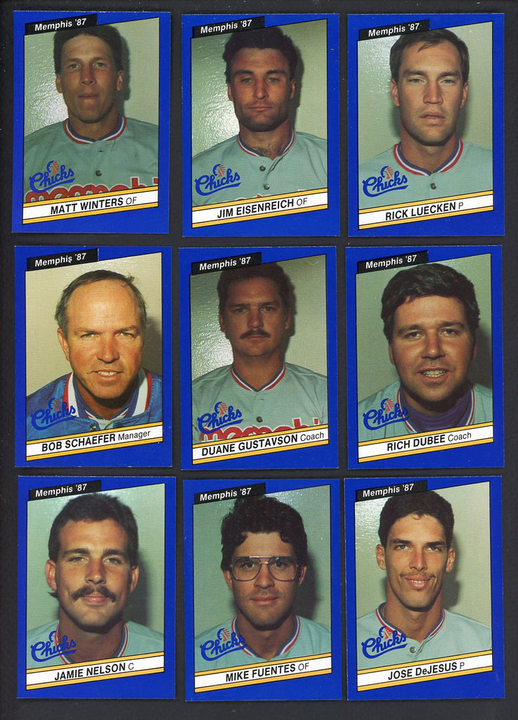 1987 Best Memphis Chicks Complete Set Jim Eisenreich 543761