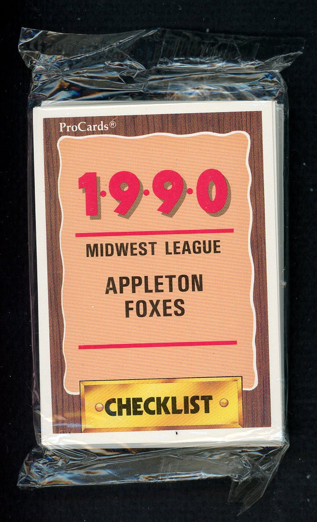 1990 Pro Card Appleton Foxes Complete Set Joe Breeden 543764