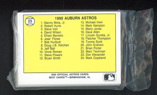 1990 Best Auburn Astros Complete Set Manny Mota Jr 543766