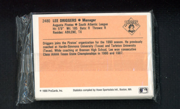 1990 Pro Card Augusta Pirates Complete Set Willie Greene 543768
