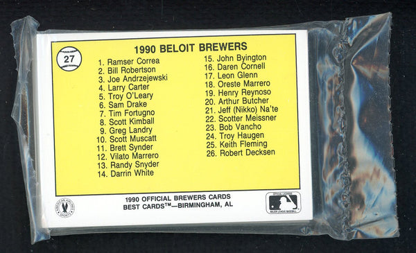 1990 Best Beloit Brewers Complete Set Troy O'Leary 543770