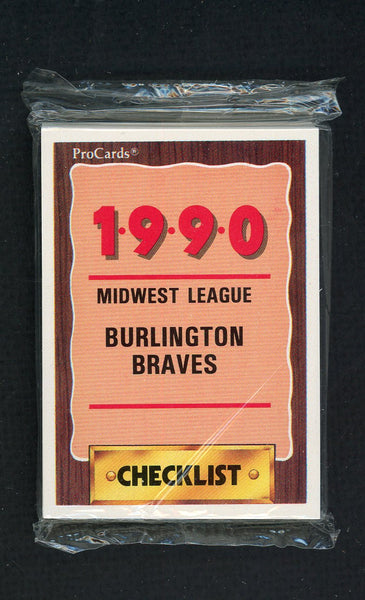 1990 Pro Card Burlington Braves Complete Set Javier Lopez 543779