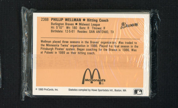 1990 Pro Card Burlington Braves Complete Set Javier Lopez 543779