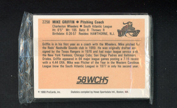 1990 Pro Card Charleston Wheelers Complete Set Trevor Hoffman 543788