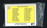 1990 Best Clinton Giants Complete Set Clay Bellinger 543789