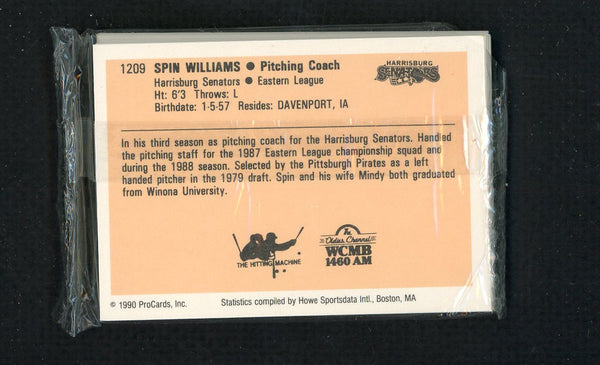 1990 Pro Card Harrisburg Senators Complete Set Moises Alou 543811