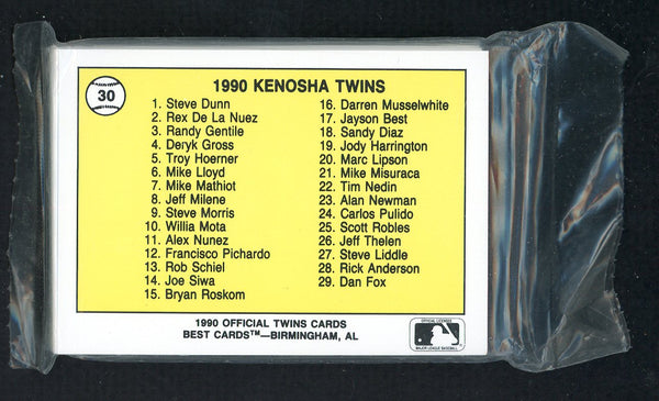 1990 Best Kenosha Twins Complete Set Al Newman 543819