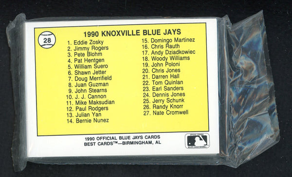 1990 Best Knoxville Blue Jays Complete Set Pat Hentgen 543822