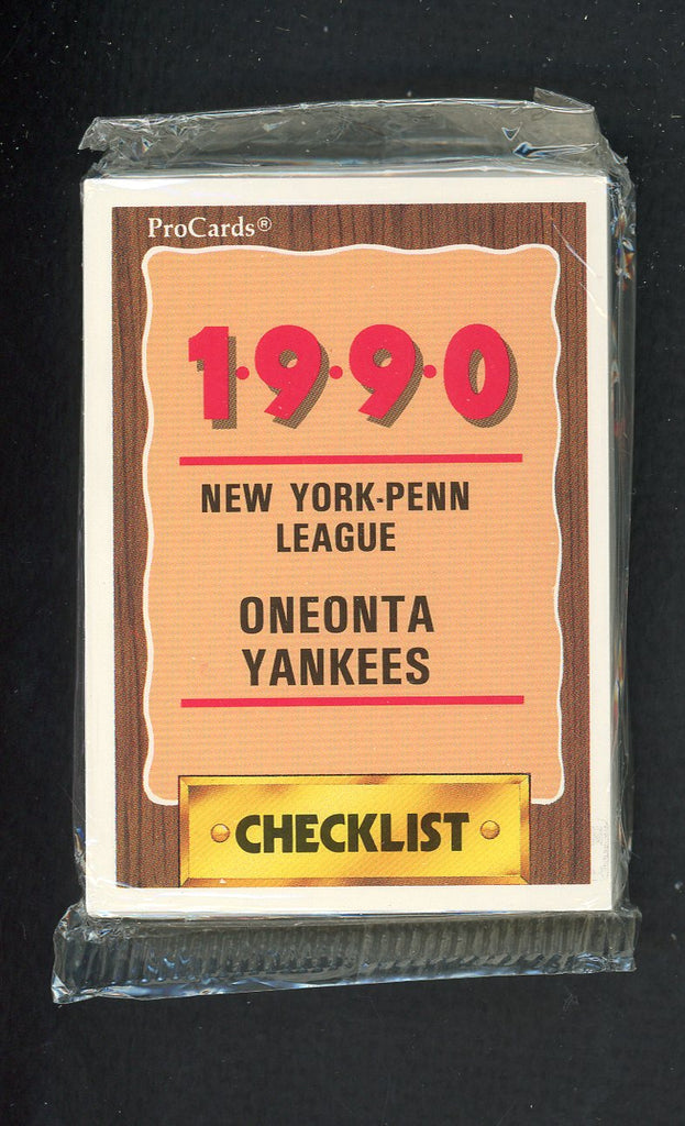 1990 Pro Card Oneonta Yankees Complete Set Troy Hillman 543840