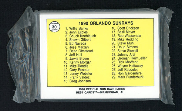 1990 Best Orlando Sun Rays Complete Set Scott Erickson 543841