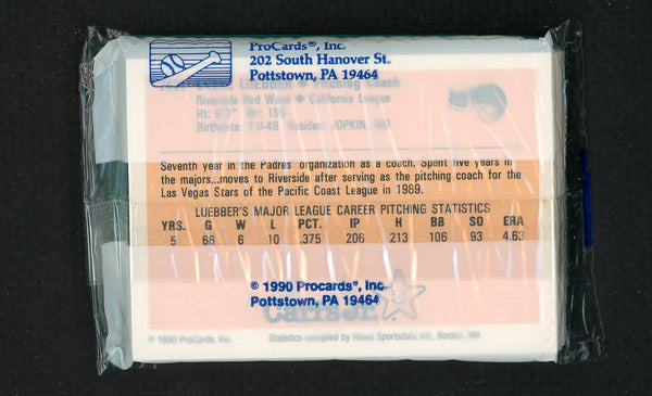 1990 Pro Card Riverside Red Wave Complete Set Nate Colbert 543853