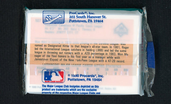 1990 Pro Card Vancouver Canadians Complete Set Wilson Alvarez 543881
