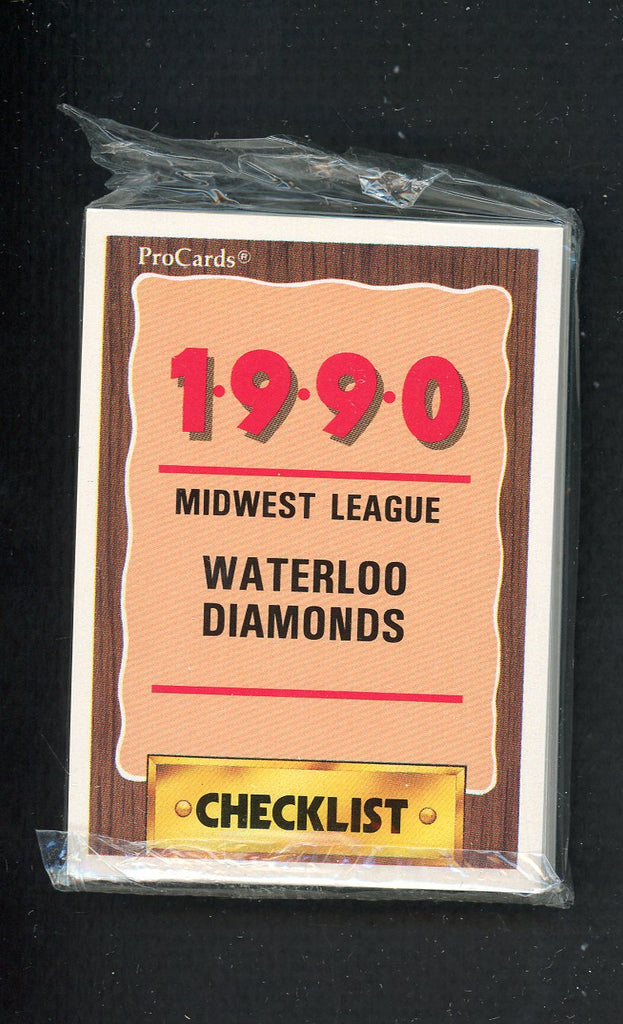 1990 Pro Card Waterloo Diamonds Complete Set Bryce Florie 543884