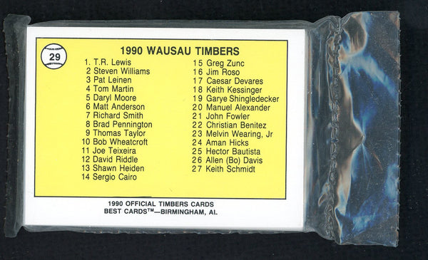 1990 Best Wausau Timbers Complete Set Brad Pennington 543885