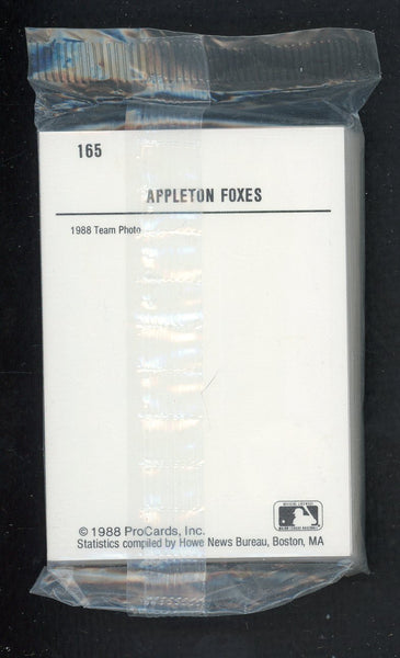 1988 Pro Card Appleton Foxes Complete Set Terry Shumpert 543890