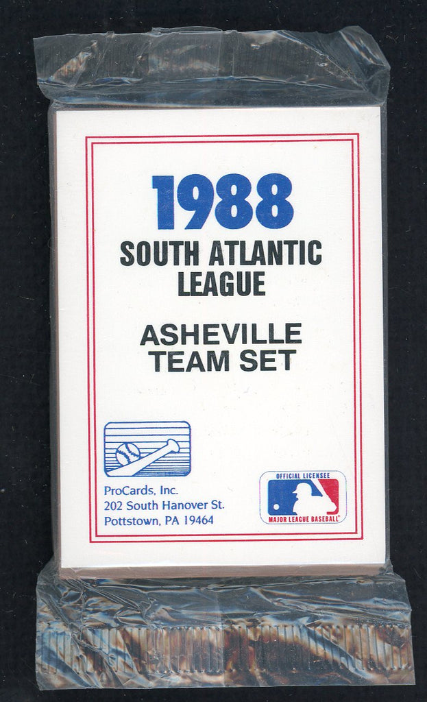 1988 Pro Card Asheville Tourists Complete Set Edgar Renteria 543891